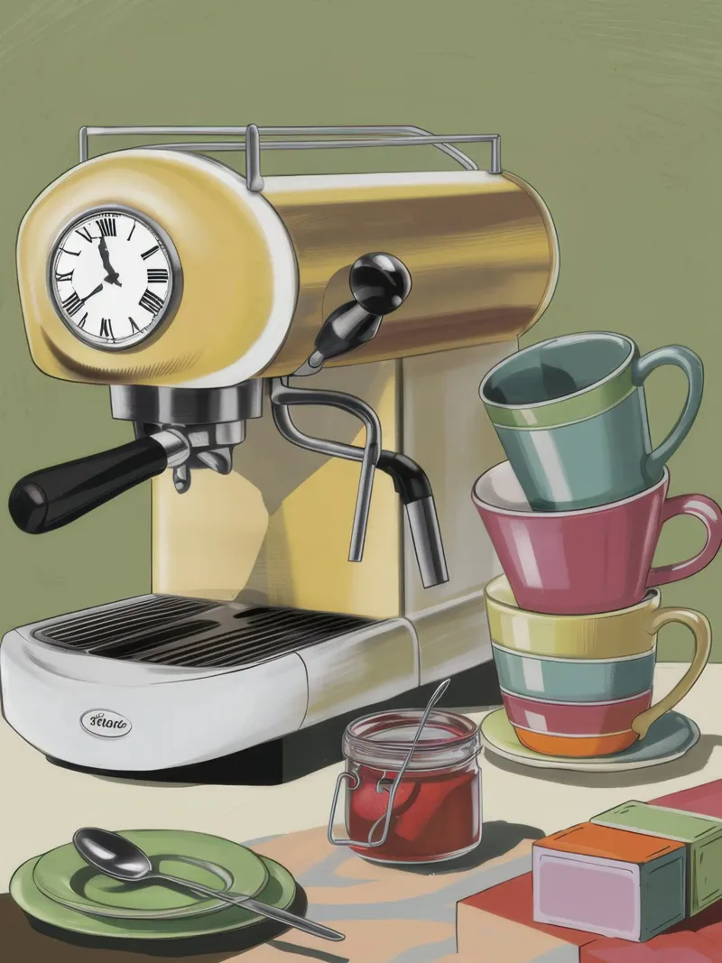 Vintage Espresso Machine pellicola backlit da Reds Jays
