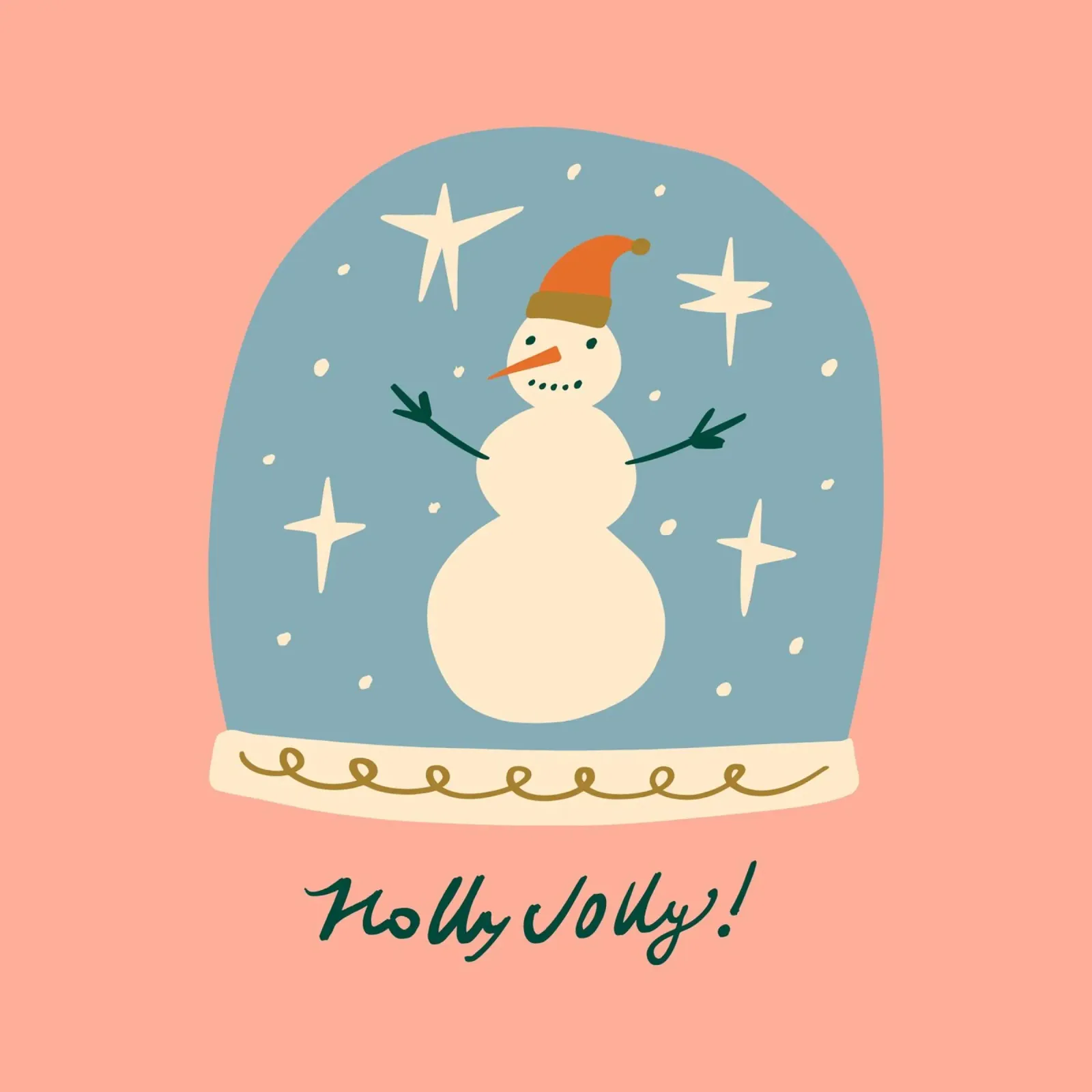 Happy Christmas No 09 poster con telaio in legno da treechild