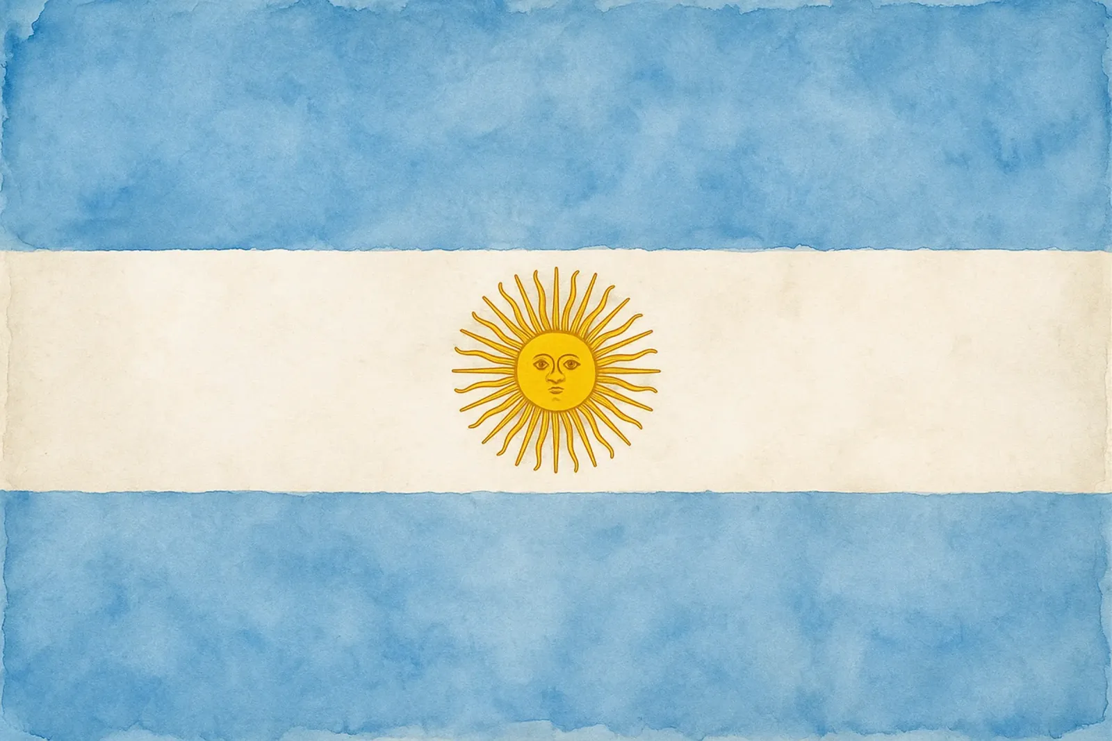 Argentinië Vlag Schilderen canvas met Baklijst van Kania