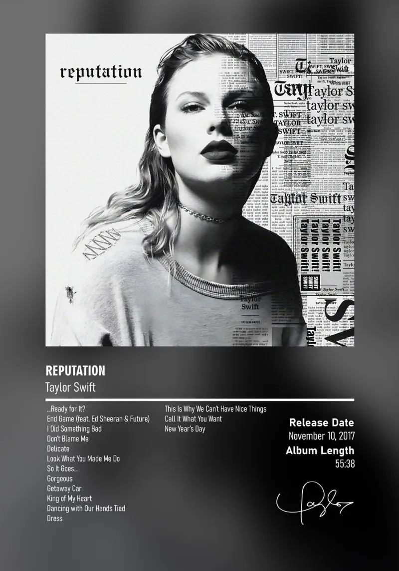 Reputation by Taylor Swift poster da DGUnder