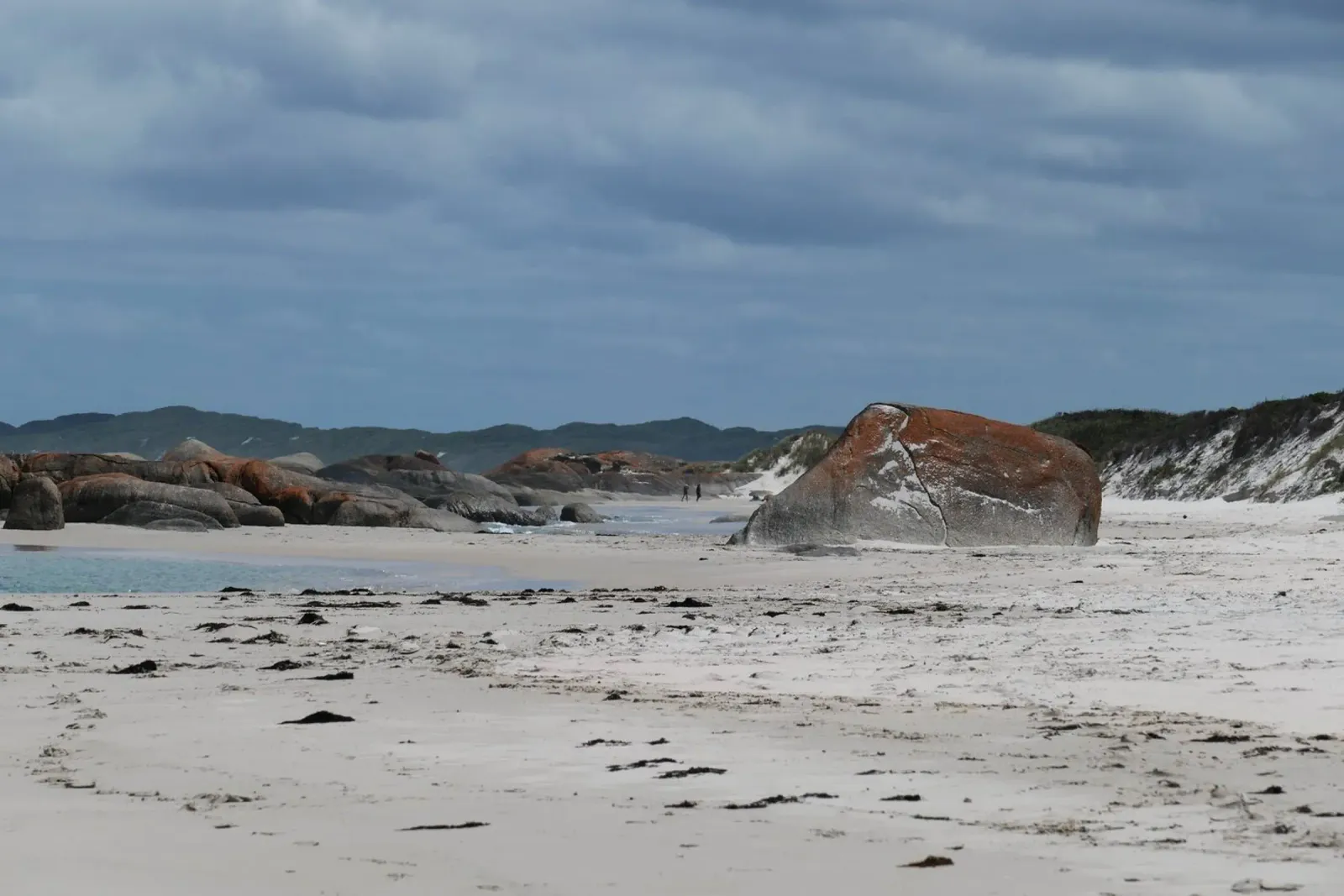 Stormy Skies gather on Remote Australian Shoreline canvas with Floater frame by byrieneke
