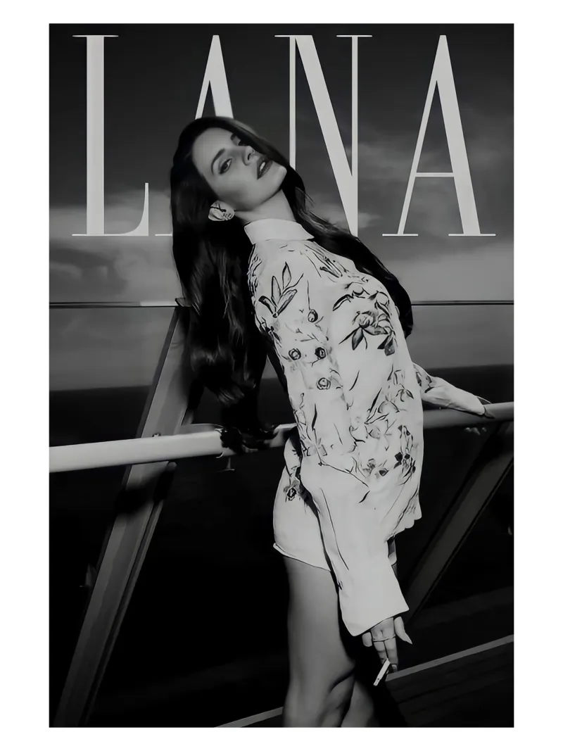 Ritratto esotico della bella Lana Del Rey in stile fumatori poster da licongeilish