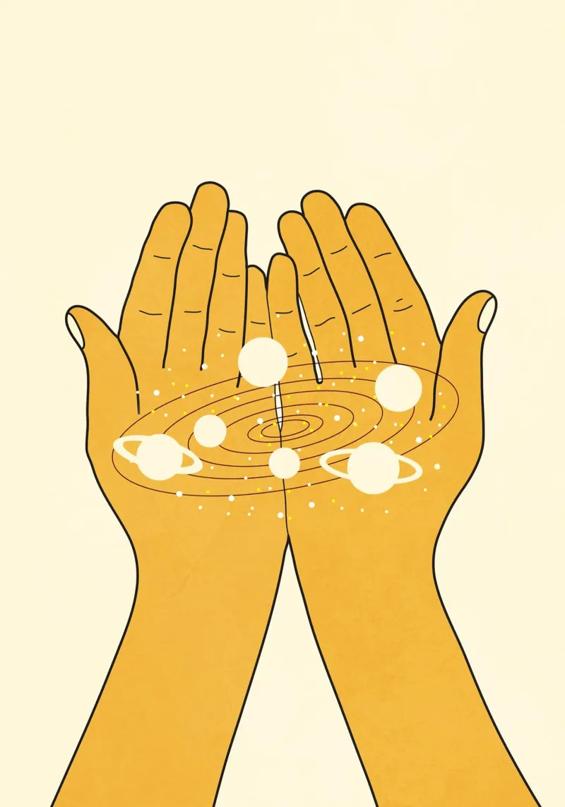 Universe in My Hands carta hahnemühle da Nadjaa