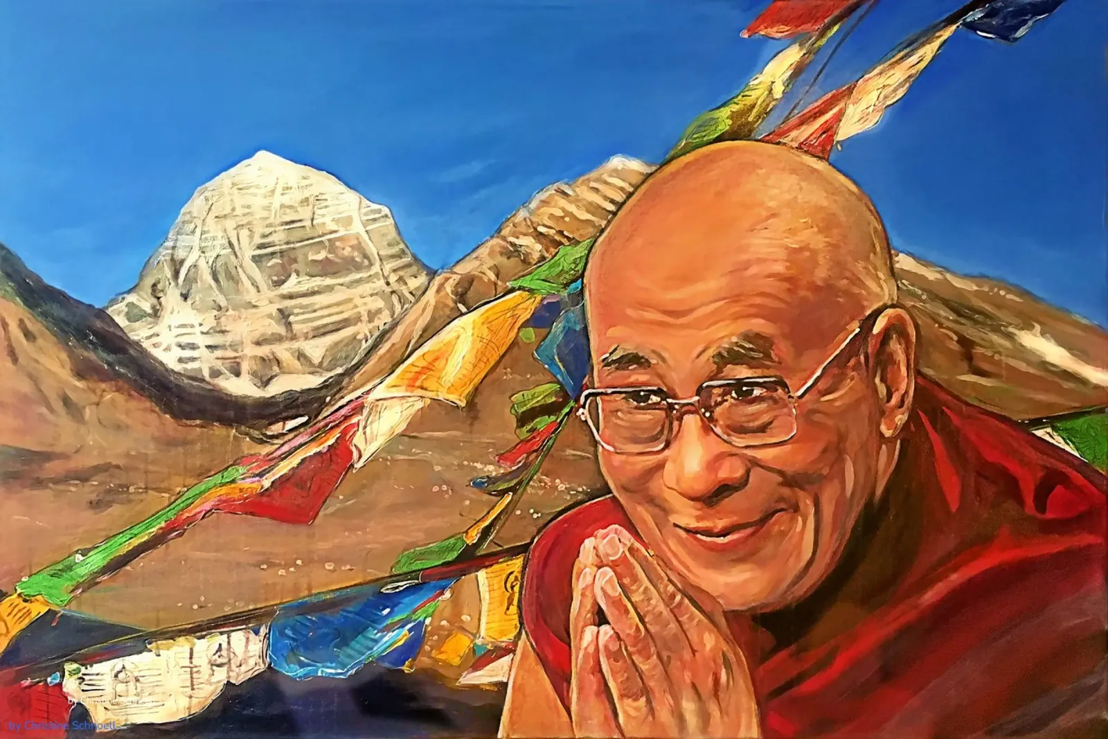 Dalai Lama - Tibet - Himalaya - Kailash poster da Happy 😃 Art 🎨 by Christine Schnoell
