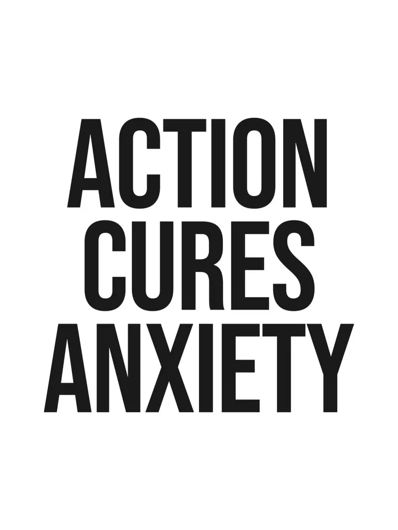Citation : L'action guérit l'anxiété hahnemühle de Paigaam Studio