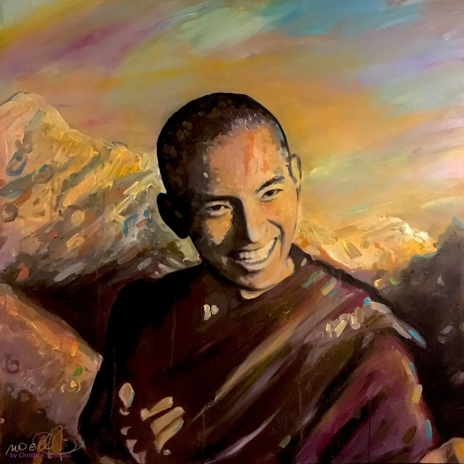 Lama Zopa Rinpoche, maestro realizzato poster da Happy 😃 Art 🎨 by Christine Schnoell