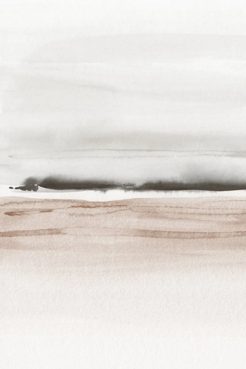Brown and gray sea waves 1/2 canvas by NouveauPrints