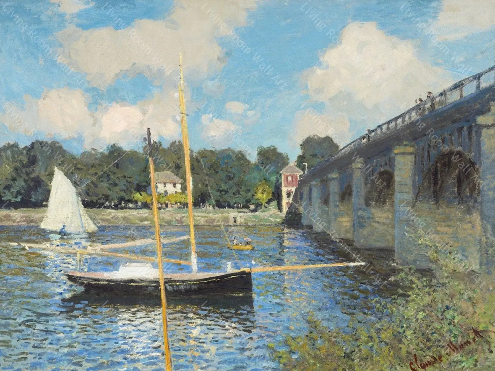 Brücke und Boot darunter Hahnemühle von SMG Store