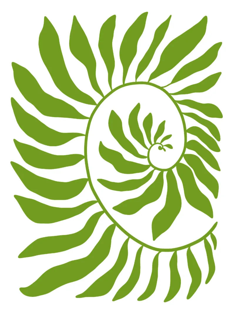 Fibonacci leaf Green plexiglass da TijanaArtStudio88