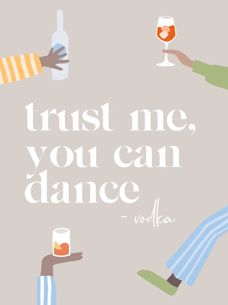 You can dance poster avec cadre en plastique de Kartenliebe