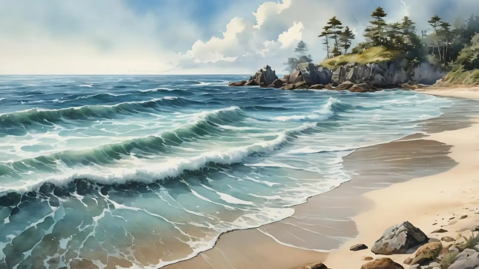 Spiaggia naturale poster con telaio in alluminio da Wild Beauty