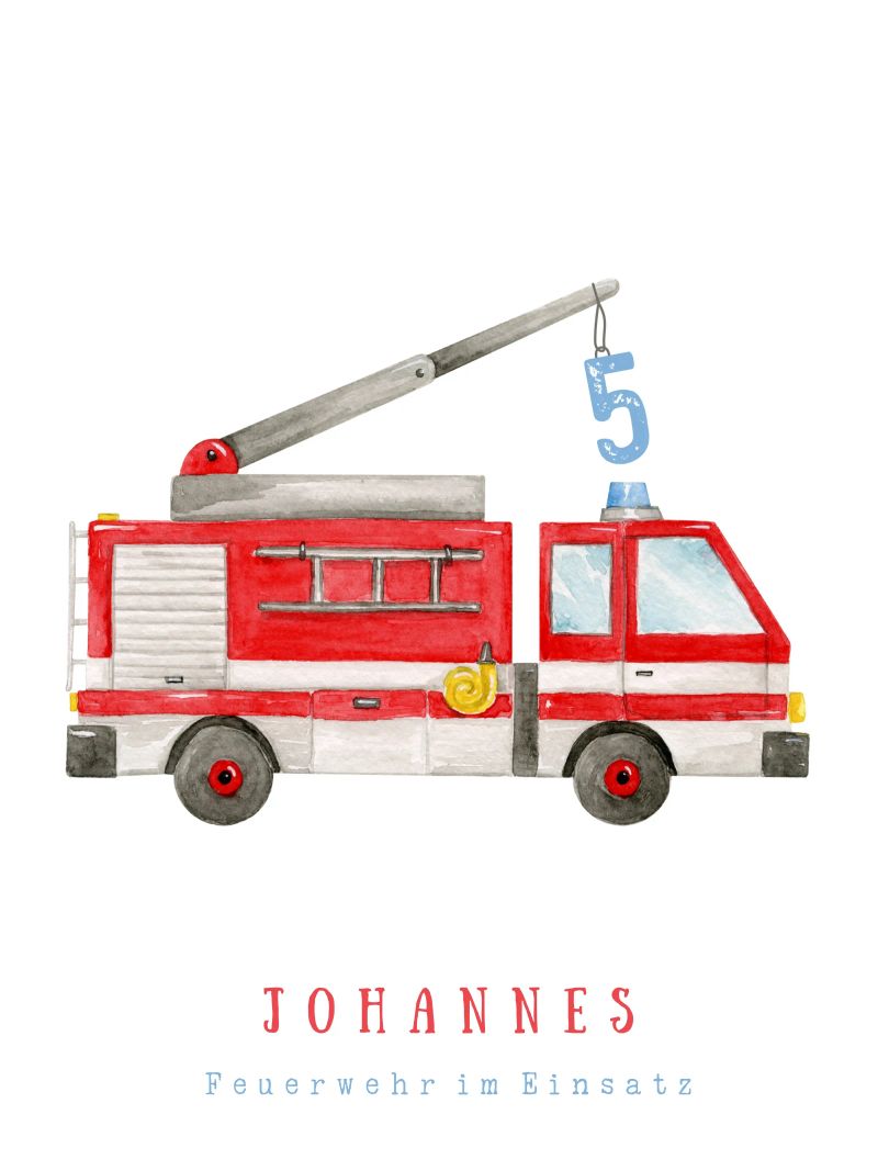 Feuerwehr Poster von Kartenliebe