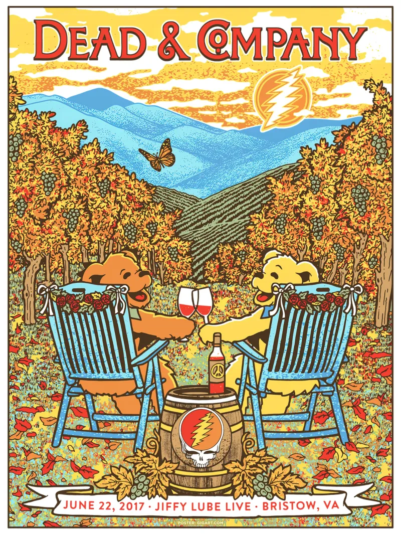 dead and company tour 2017 pellicola backlit da martina