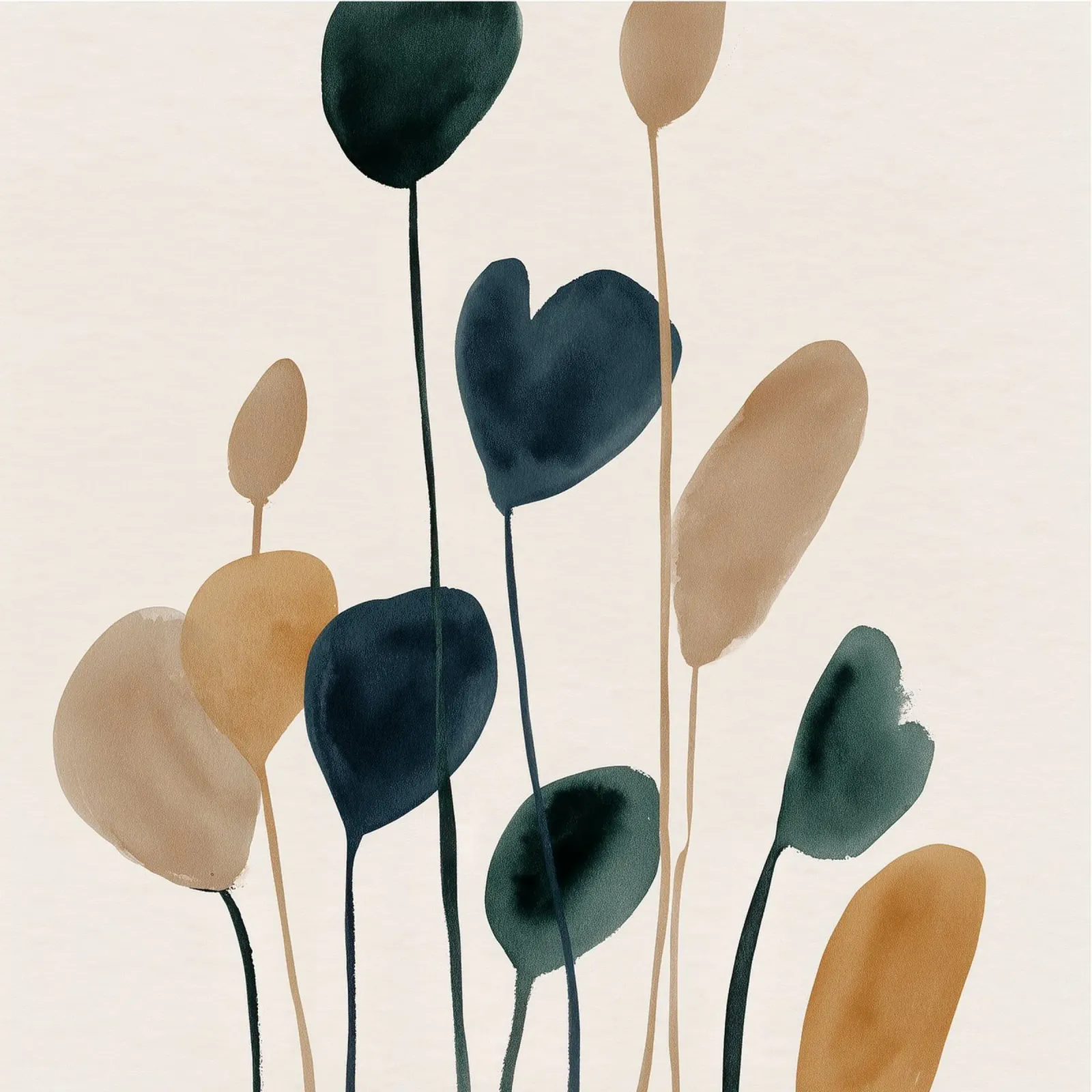 Gathered Forms canvas with Floater frame by Seed & Signal