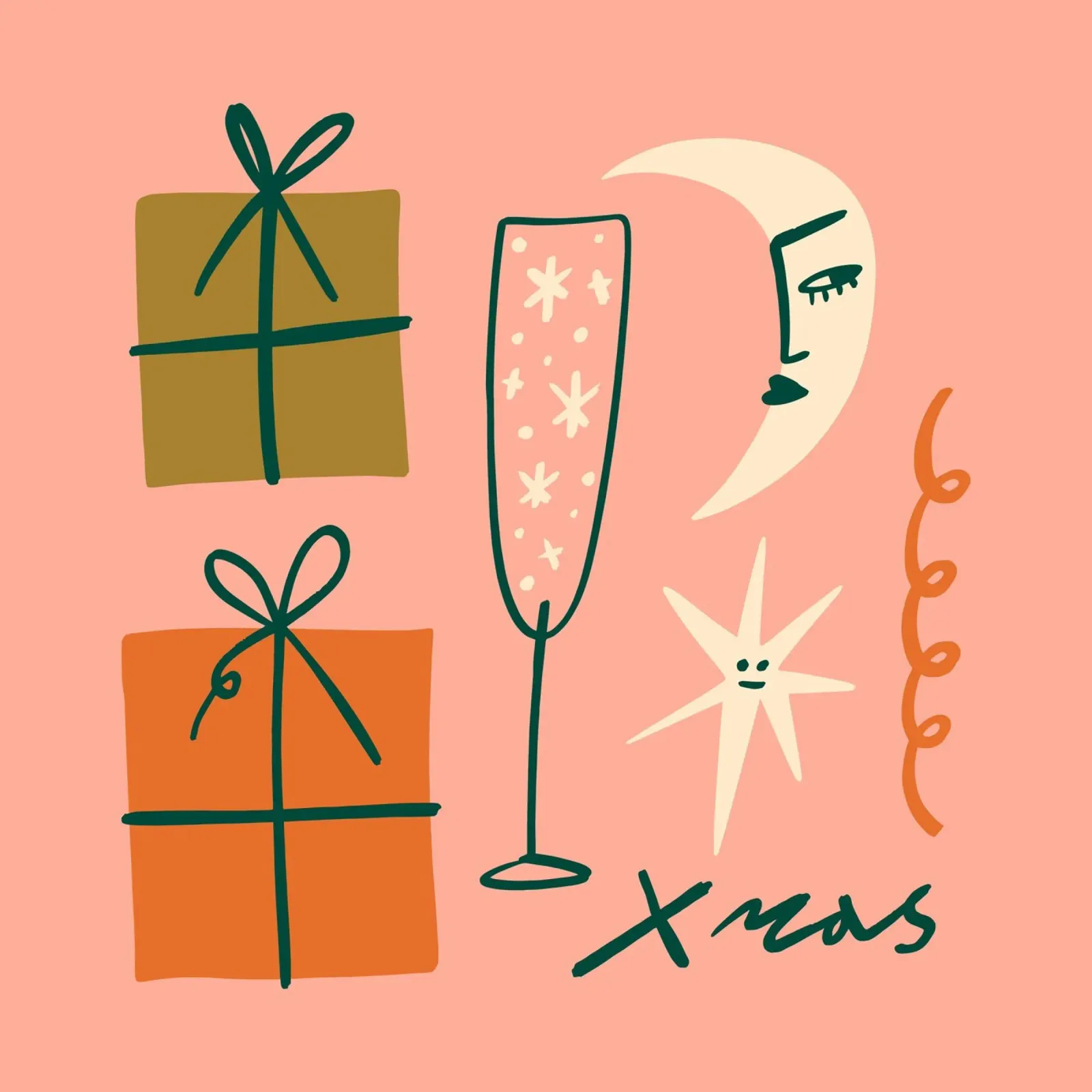 Happy Christmas No 11 carta hahnemühle da treechild