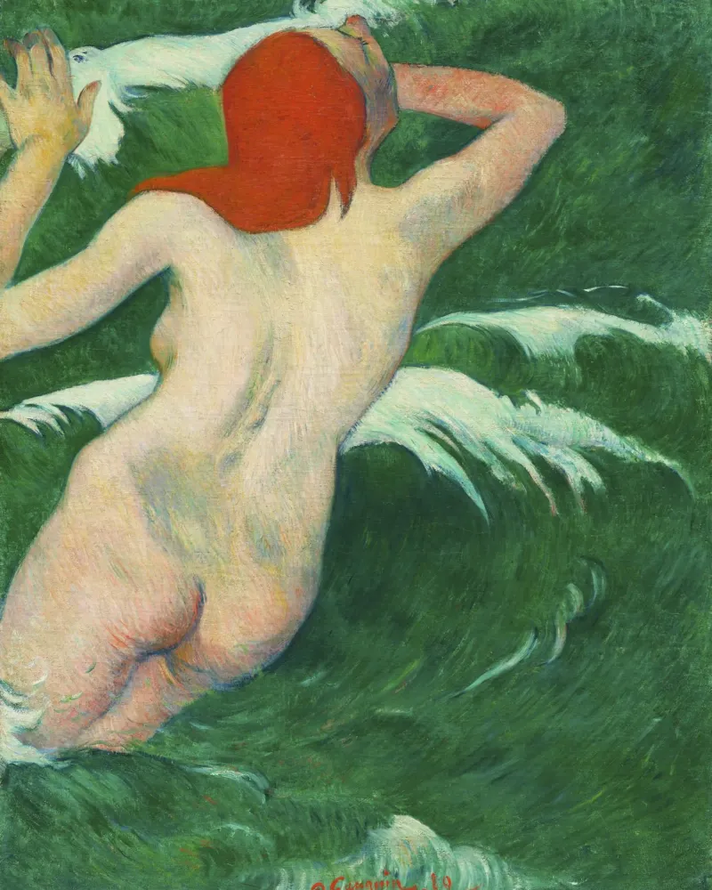 En las olas (1899) de Paul Gauguin metacrilato de Venus Art