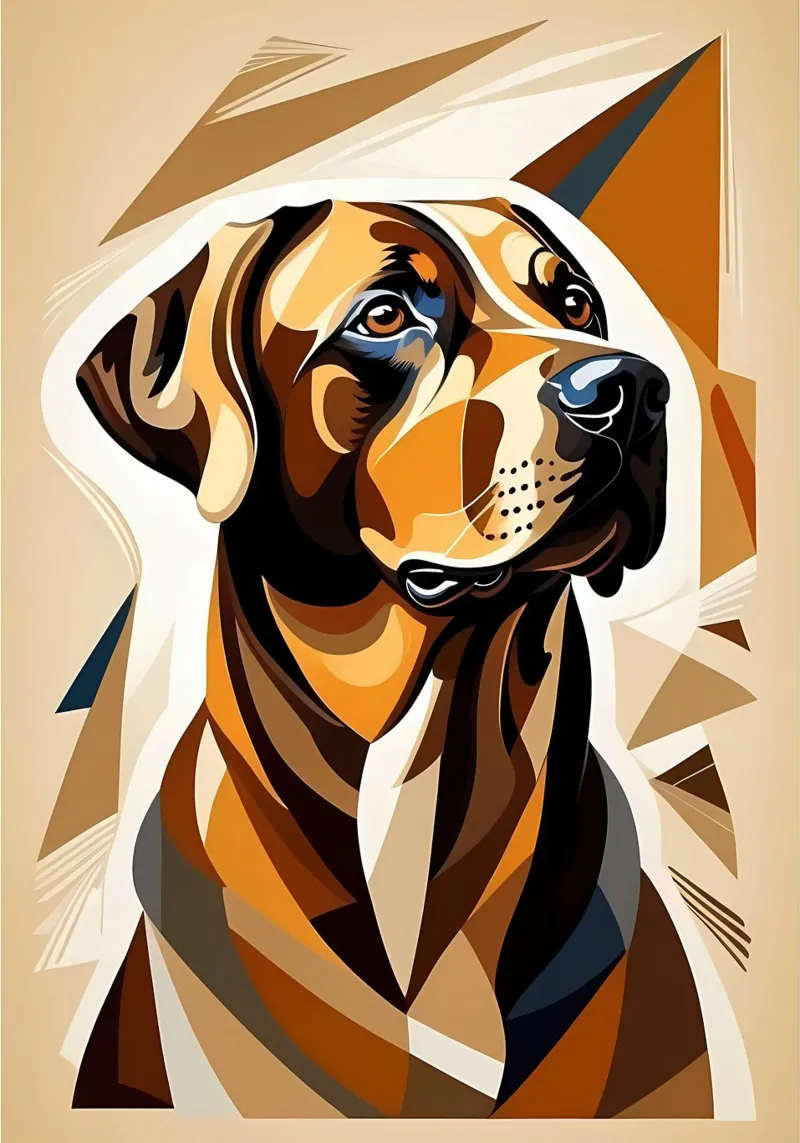 Cane in arte geometrica pellicola backlit da Brayan