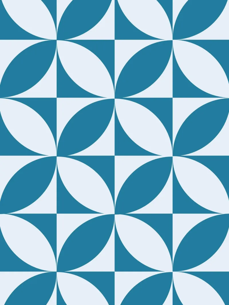Geometric Blue Pattern | Modern Minimal Art Print canvas by Studio Vibe