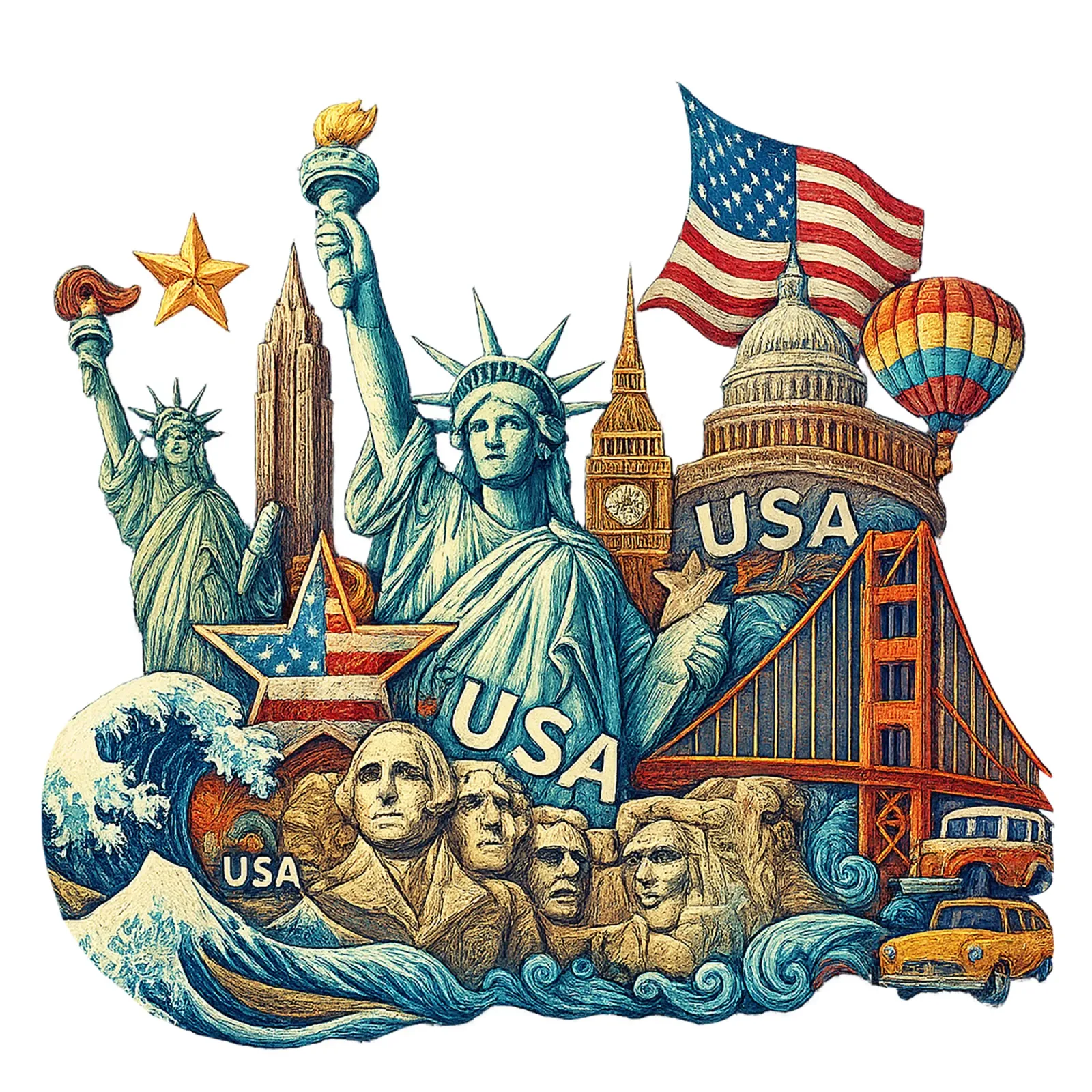 FREE USA U.S.A. forex plate by Vintage Van Gogh