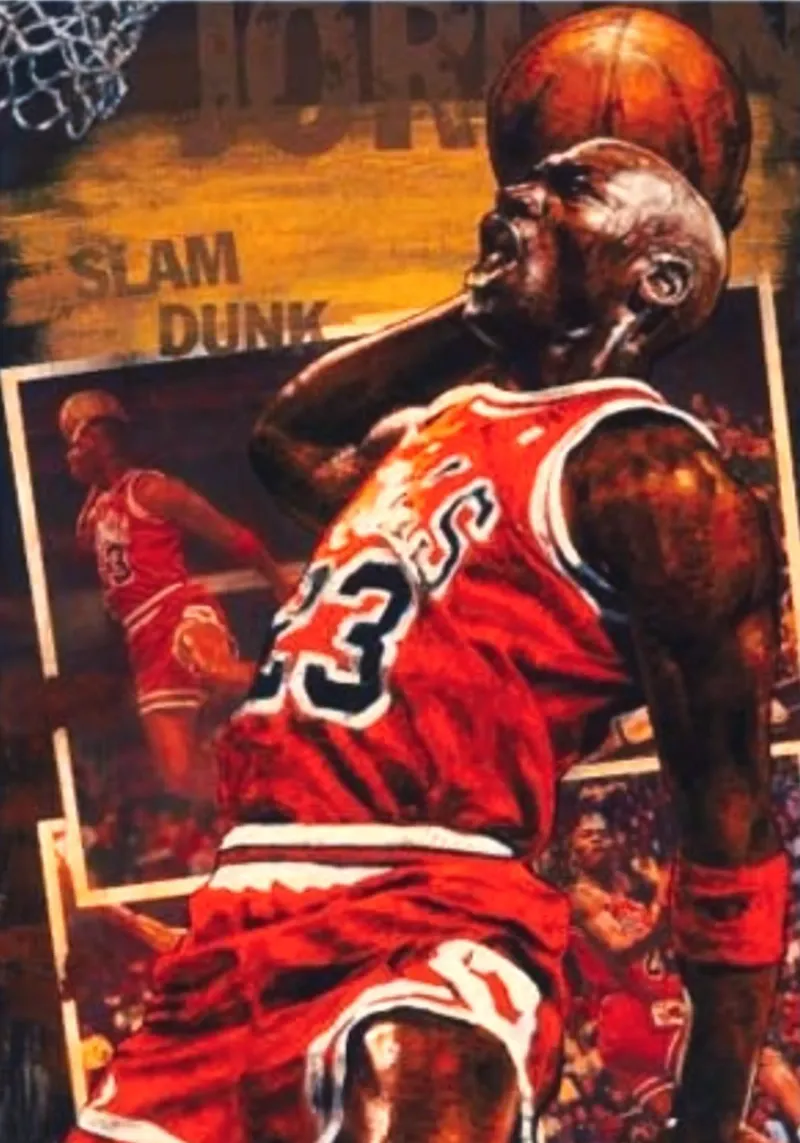 Slam Dunk Michael Jordan pellicola backlit da Lembayung art