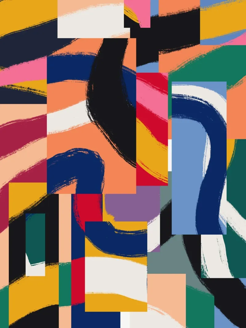 Maximalist abstract 04 canvas by Little Dean