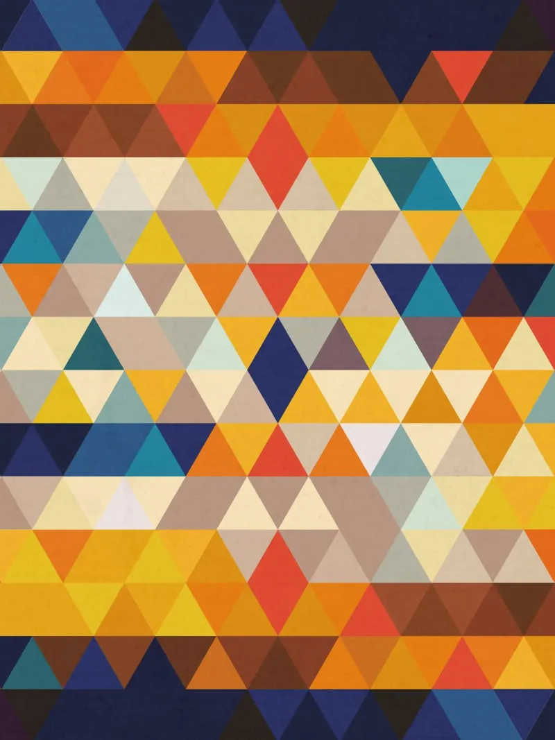 Geometrische Komposition Ethno poster by Petra Lang