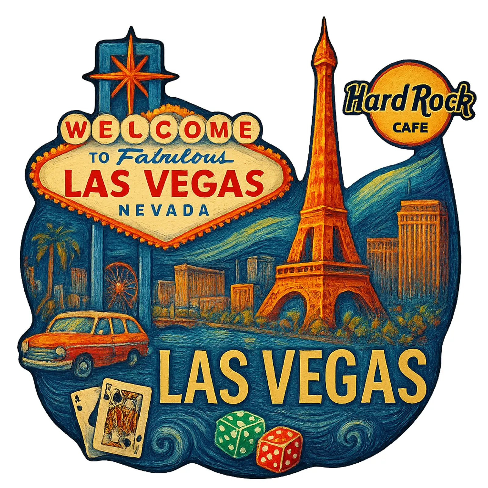 FREE LAS VEGAS alluminio dibond da Vintage Van Gogh