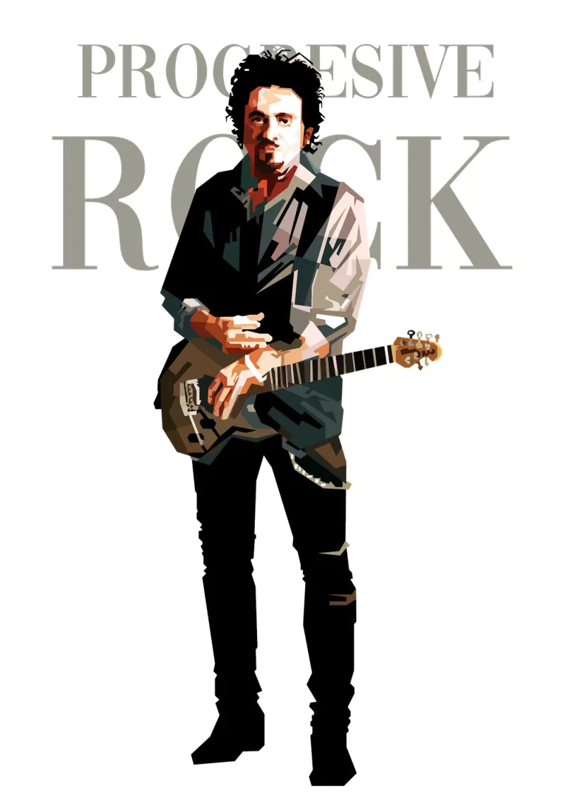 Steve Lukather Retro Illustration Trending Now hahnemühle by Artkreator