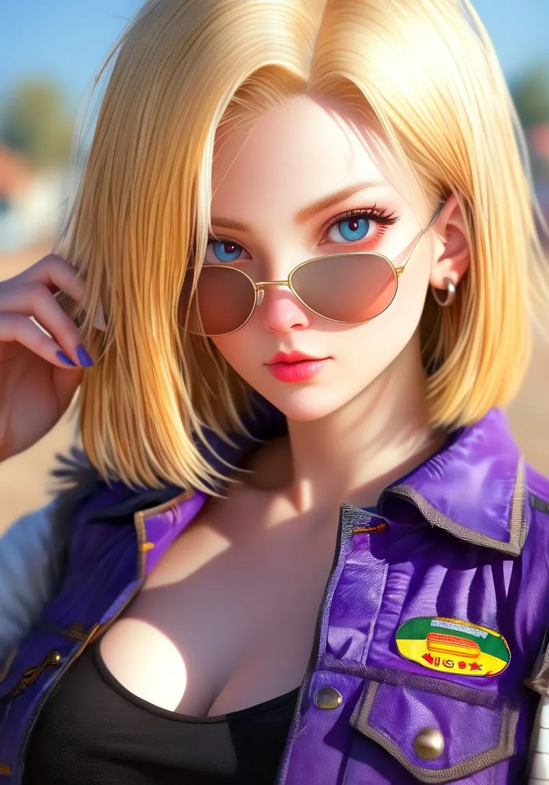 Android 18 Dragon Ball pellicola backlit da Fleur de Lys