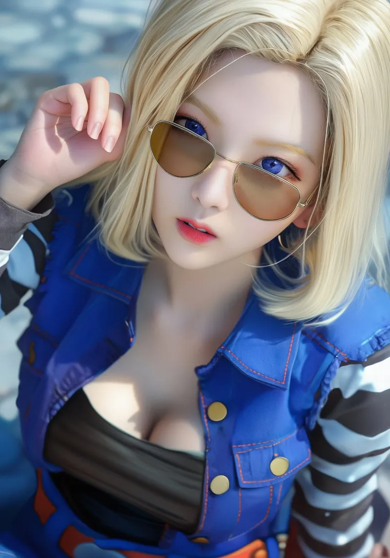 Android 18 Dragon Ball pellicola backlit da Fleur de Lys