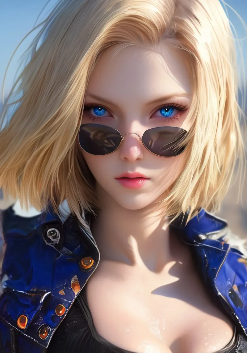 Android 18 Dragon Ball pellicola backlit da Fleur de Lys