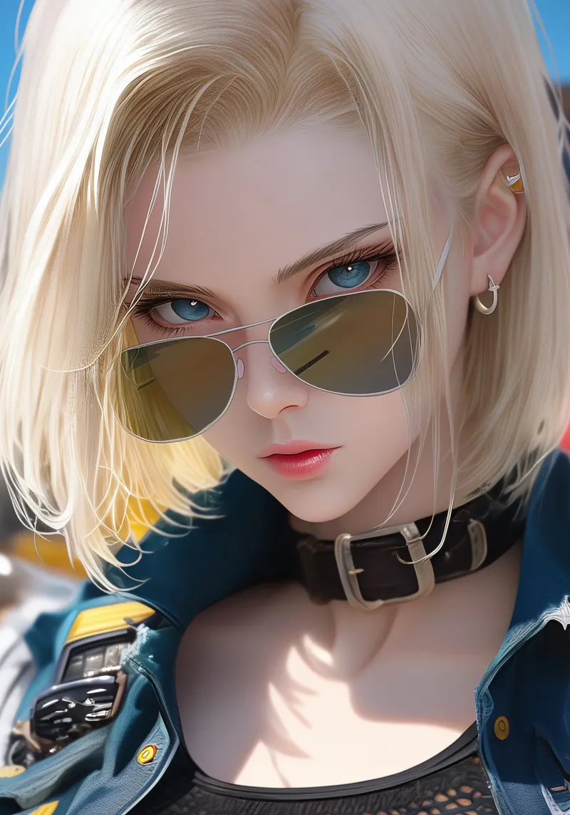 Android 18 Dragon Ball pellicola backlit da Fleur de Lys