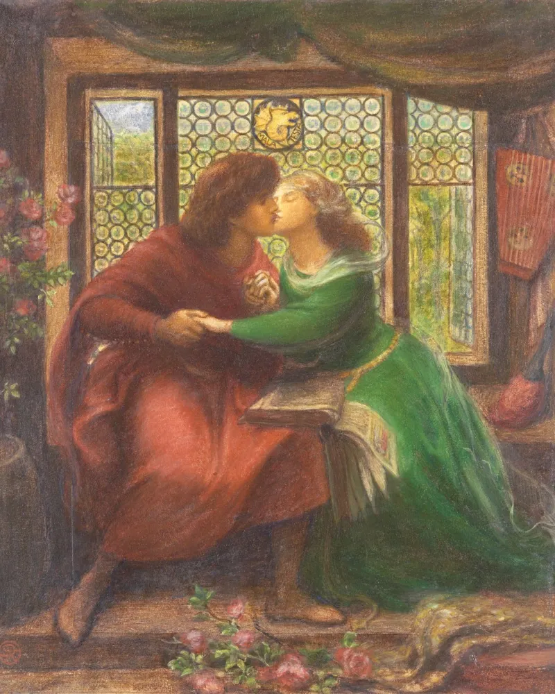 Paolo and Francesca da Rimini by Dante Gabriel Rossetti pellicola backlit da Venus Art