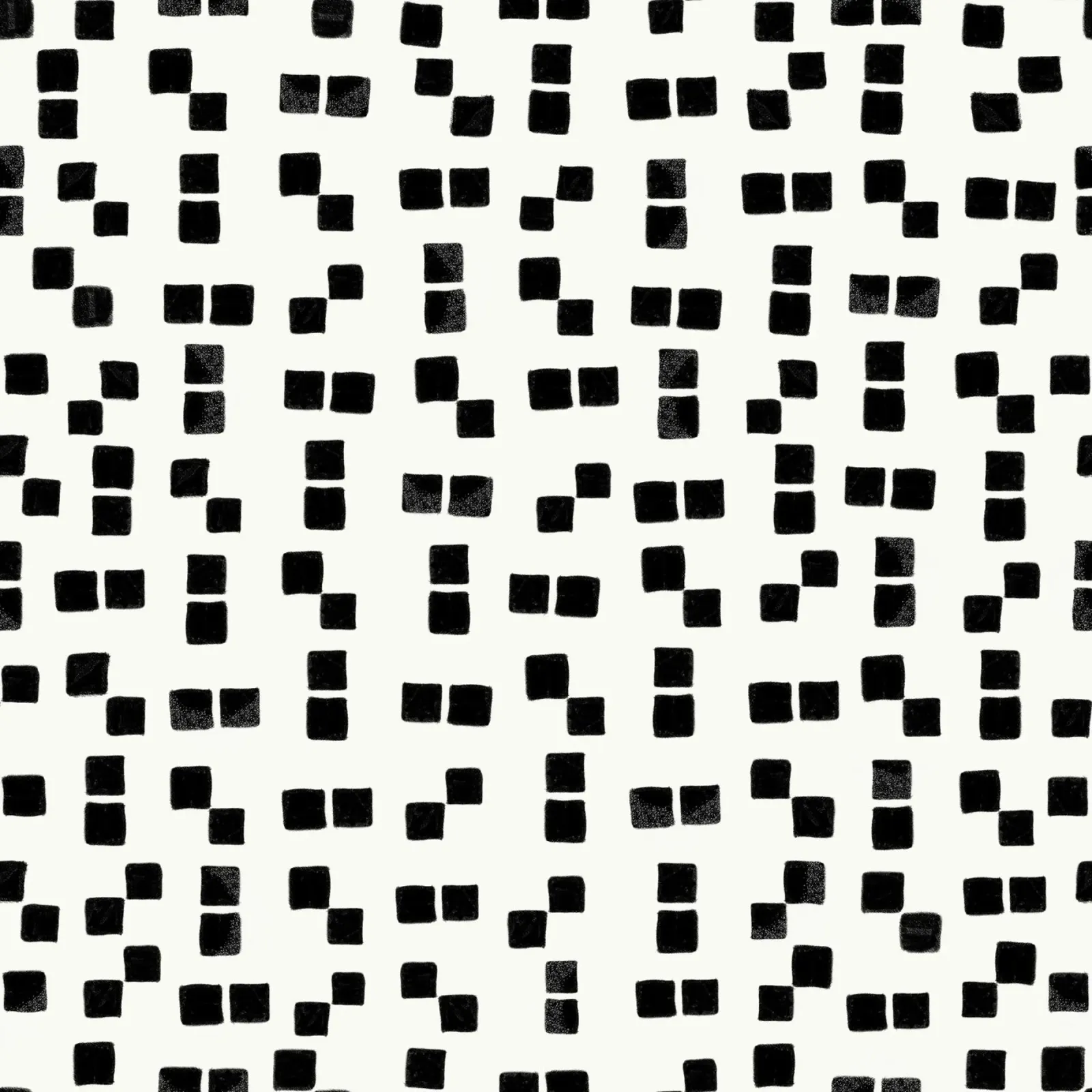 Active wear hand drawn black squares simple pattern canvas by gulsengunel