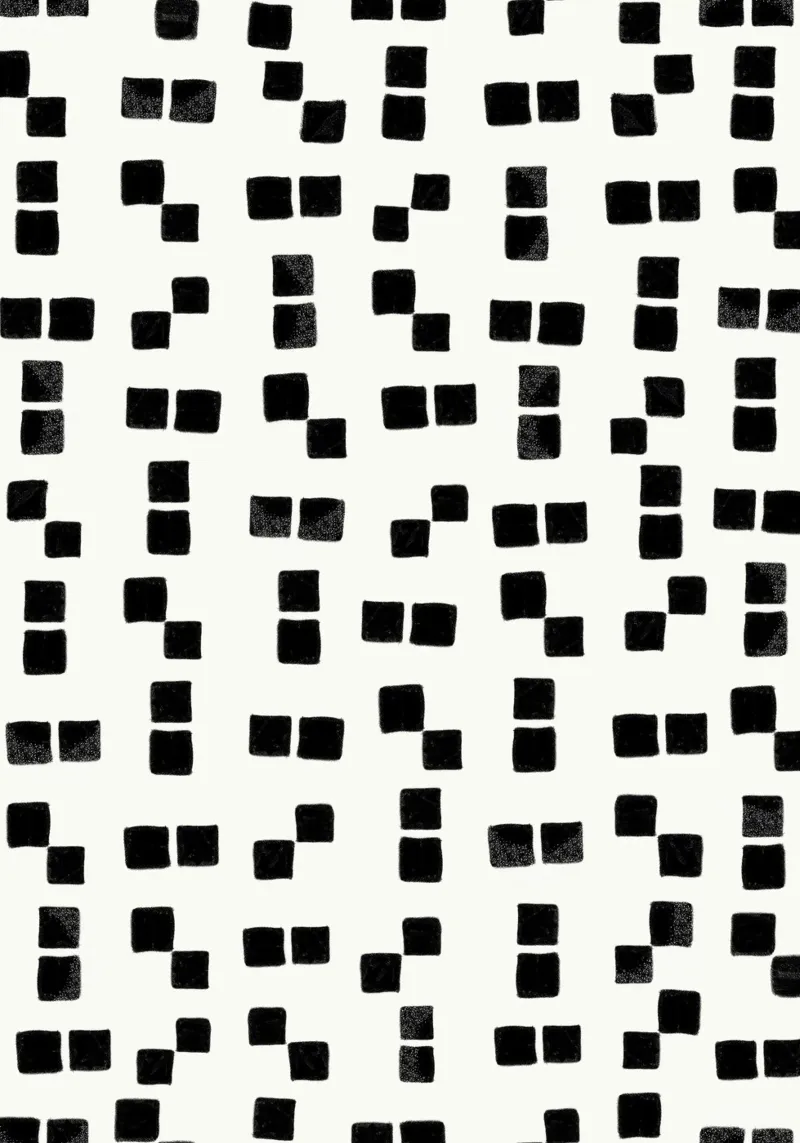 Abstract black squares pattern modern geometric art hahnemühle by gulsengunel