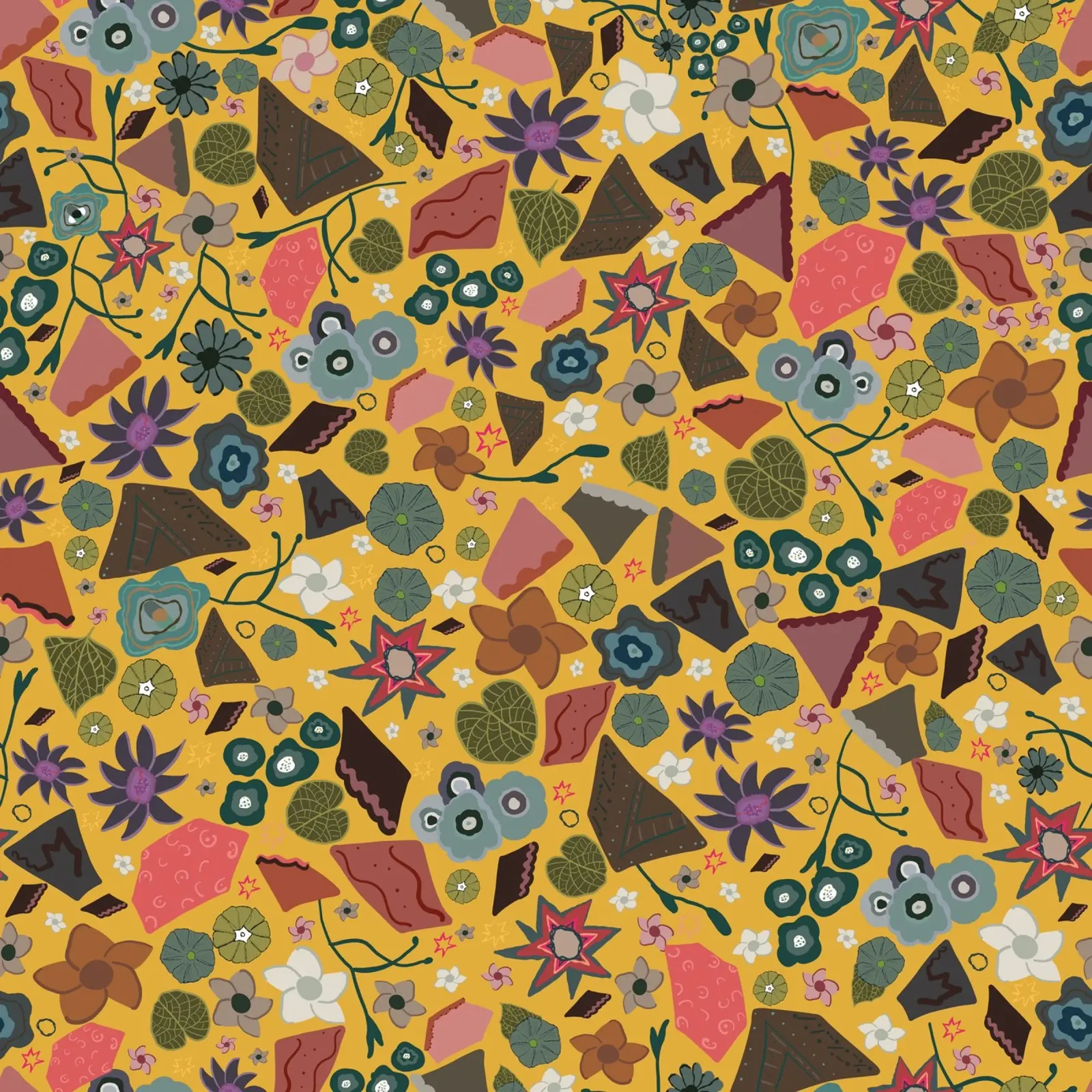 Abstract floral pattern alu-dibond by gulsengunel