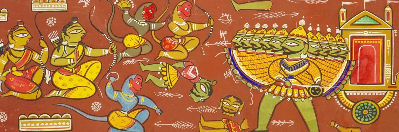 Battle Between Ram and Ravana by Jamini Roy canvas by Classic Art Prints