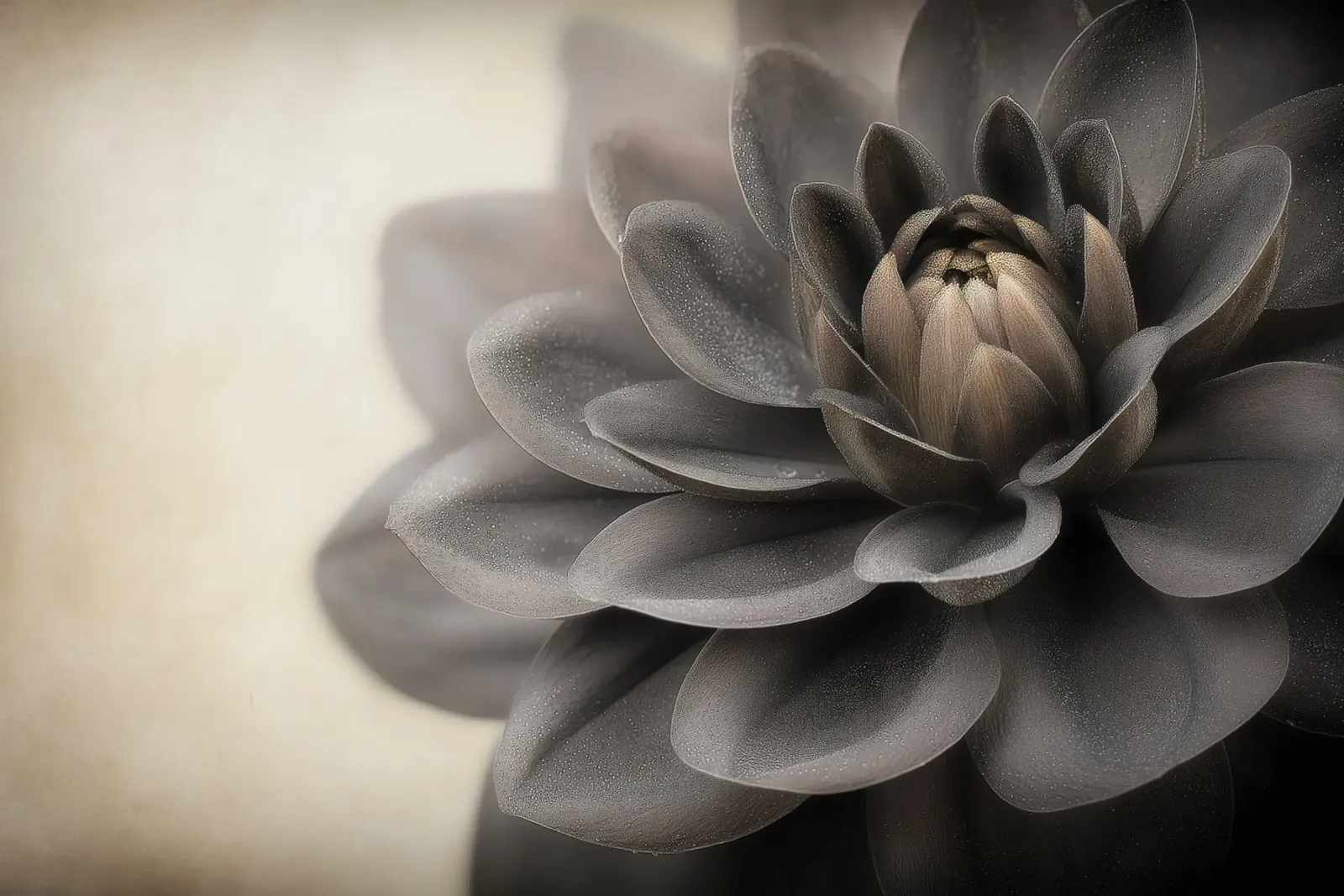 Black flower acrylic glass by Pictura