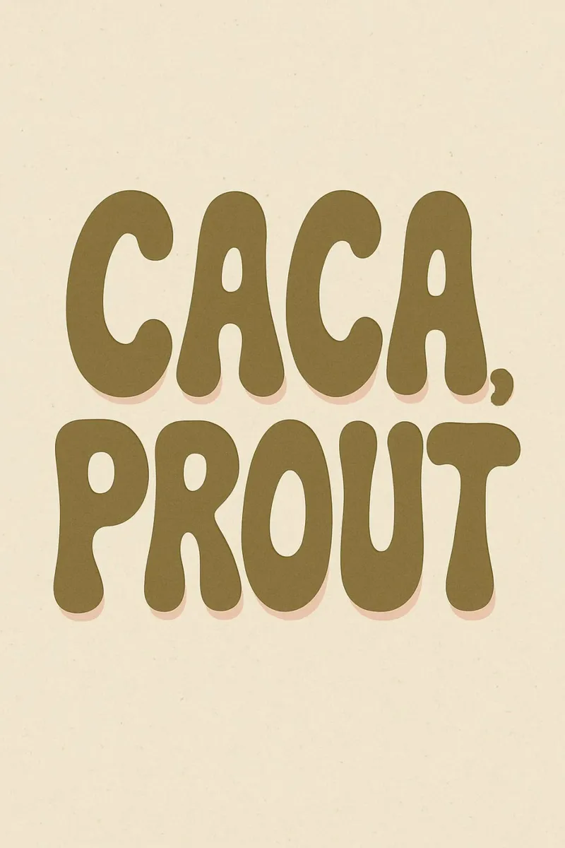 CACA, PROUT - Il manifesto regressivo e gioiosamente provocatorio pellicola backlit da Art Typo Essentiel