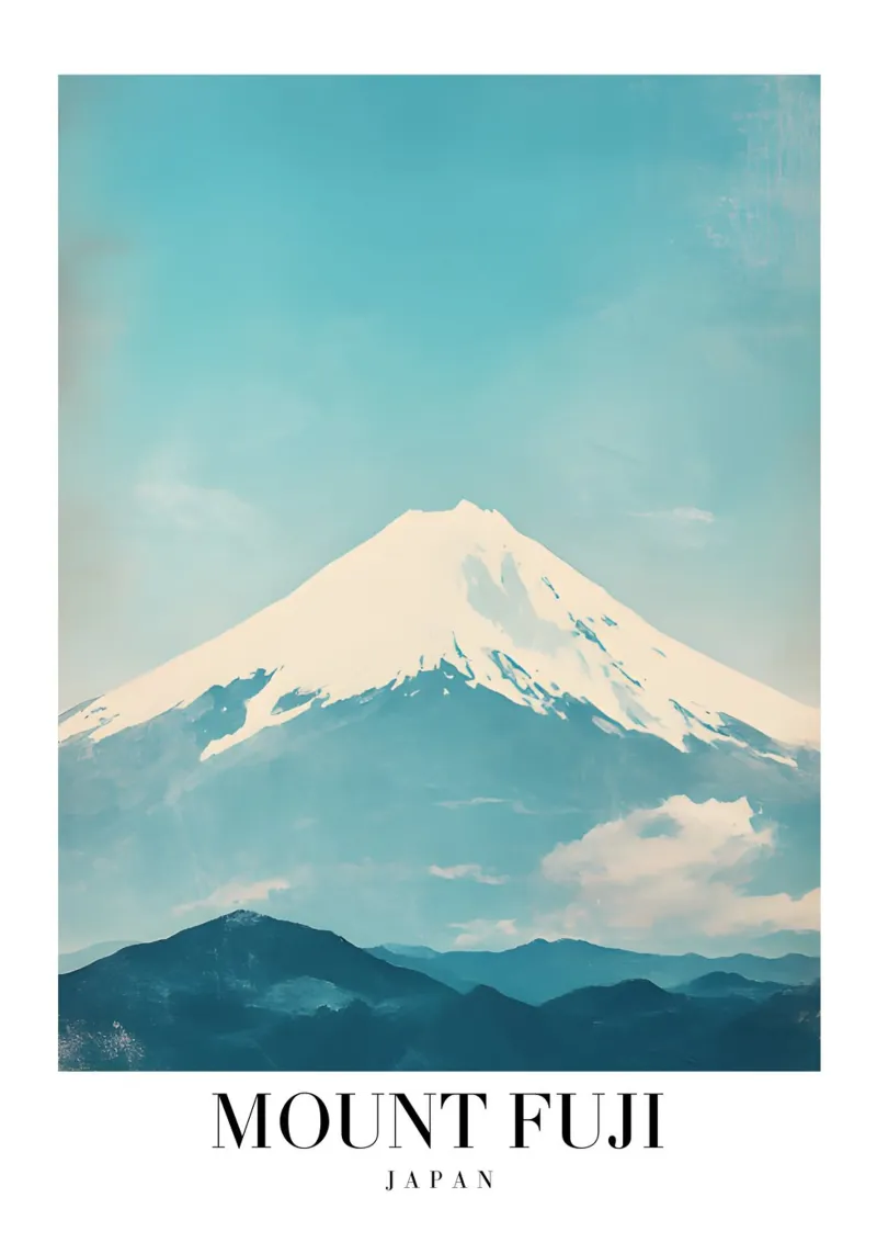 Mount Fuji Art Print - Iconic Japan Landscape canvas by homdeco