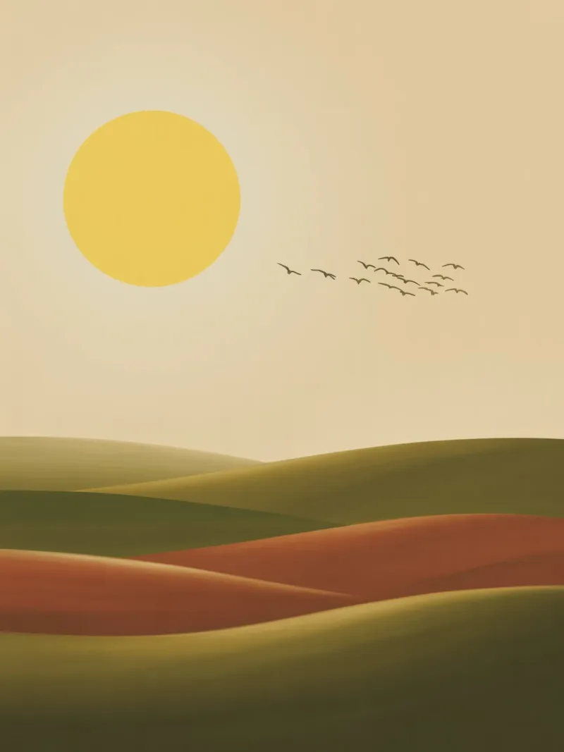 Sole e paesaggio, look natura retrò pellicola backlit da RB-Digital-Paintings