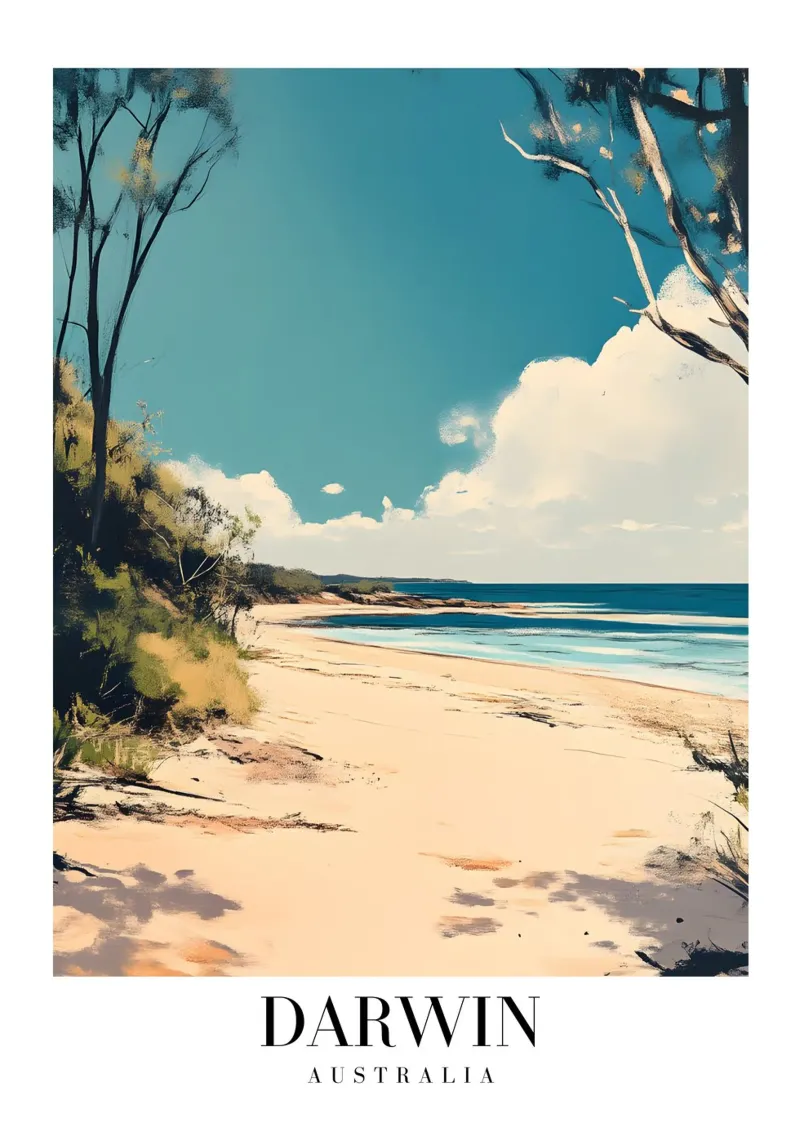 Stampa d'arte sulla spiaggia di Darwin - Costa del Territorio del Nord alluminio dibond da homdeco