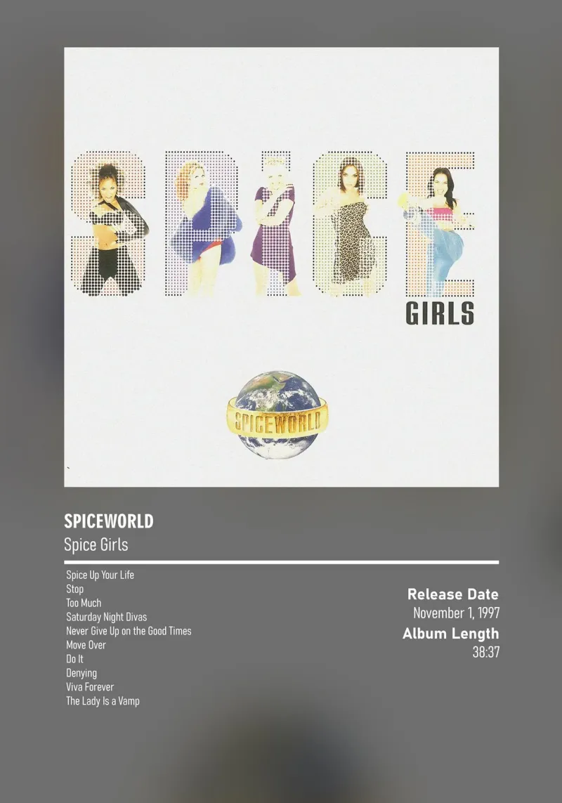 Spiceworld (1997) by Spice Girls pellicola backlit da DGUnder