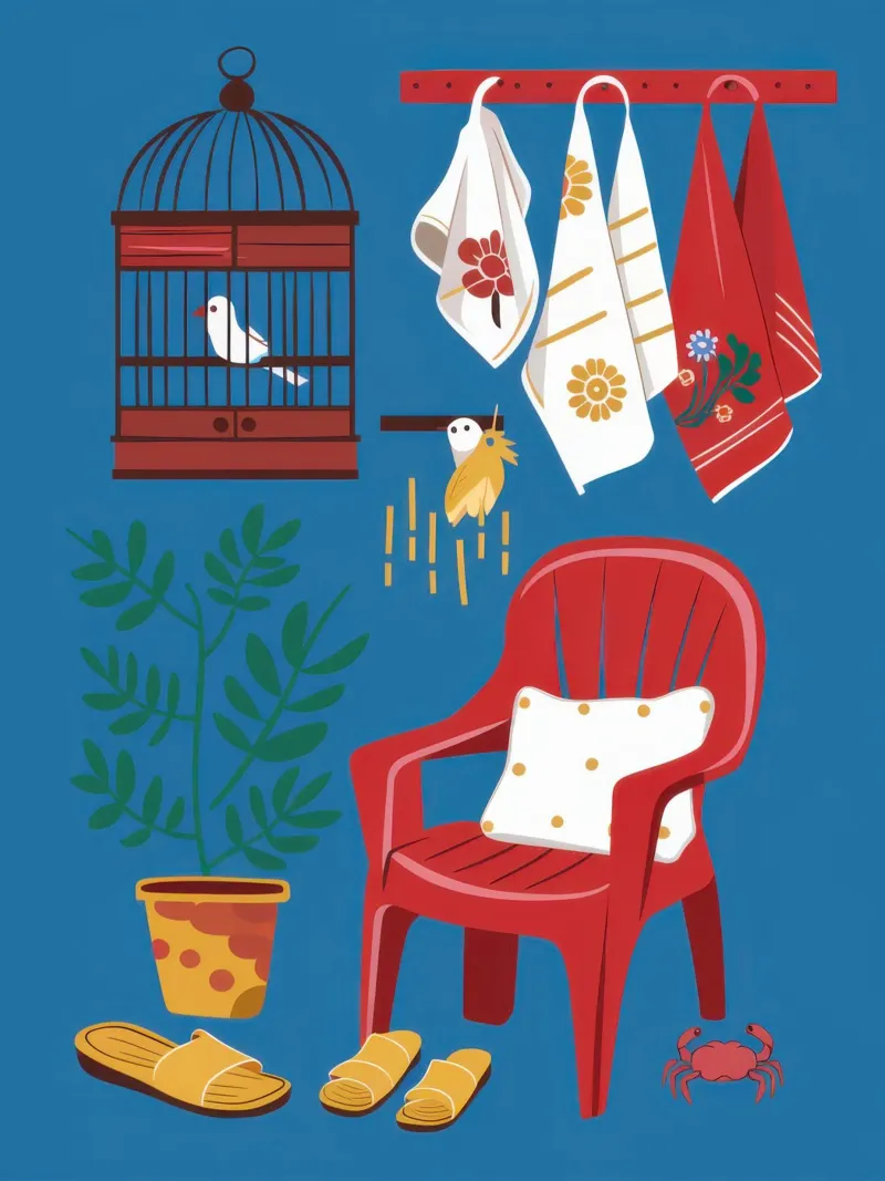 Menagerie di sedie cremisi poster da Reds Jays