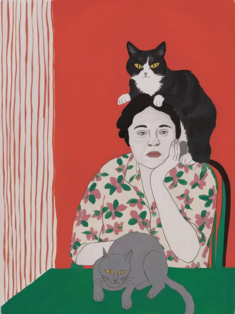 Zen and the Art of Cats canvas with Floater frame by Dream Gesso