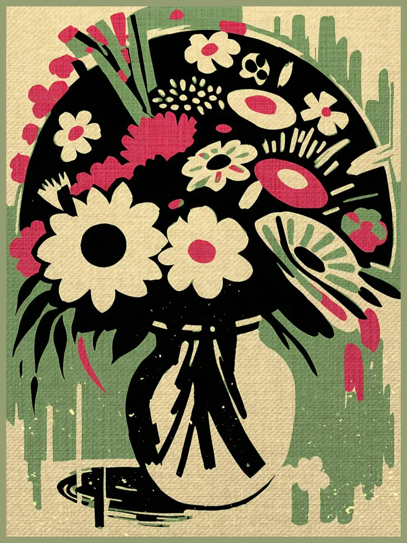 Bouquet di fiori Sophia carta hahnemühle da AnimalFunny