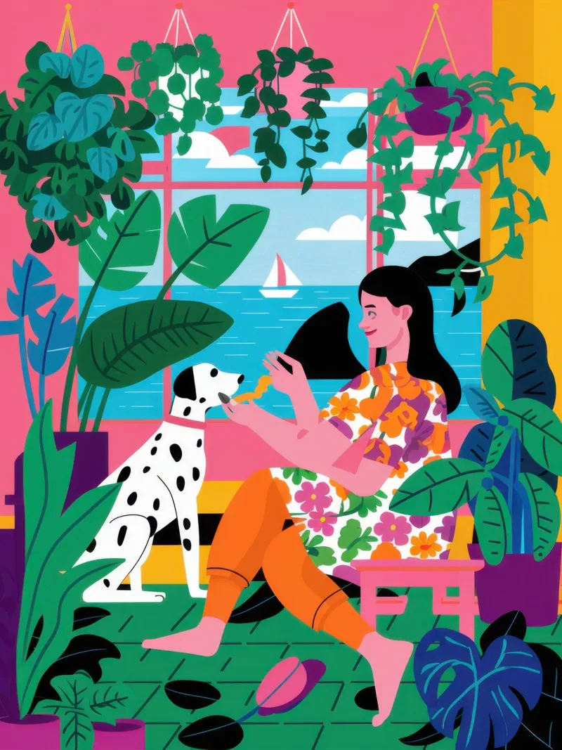 Pool Party Paradise forex plate by Flock Reverie