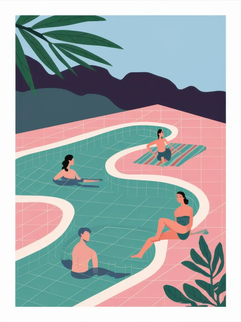 Azure Poolside Leisure carta hahnemühle da Dream Gesso