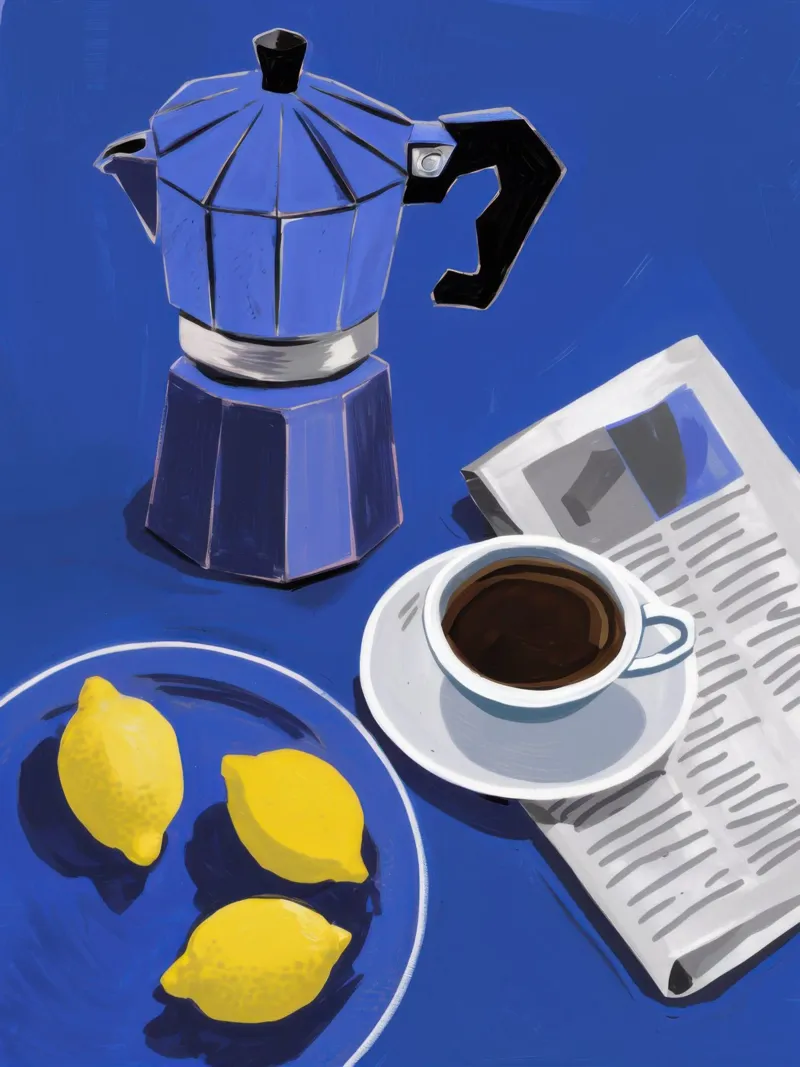 Caffè mattutino e limoni pellicola backlit da Flock Reverie