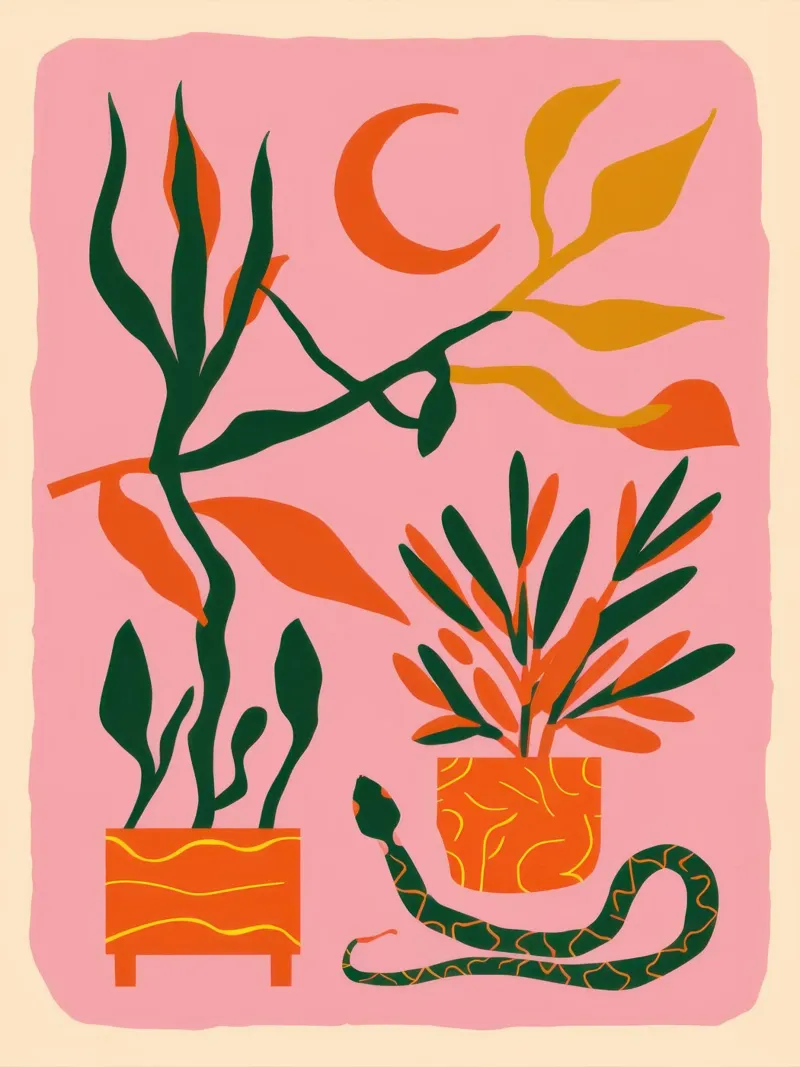 Botanici della parete rosa plexiglass da Ink Pulse